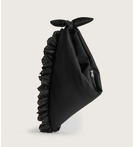 PILLOWCASE SATCHEL BAG W/DAISY BLACK