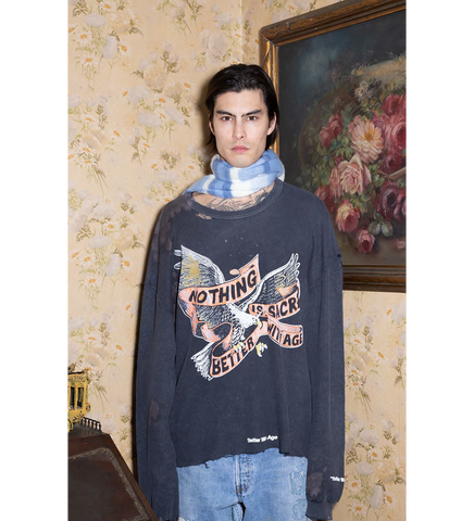 FLORENCE WAFFLE LONG SLEEVE BLACK