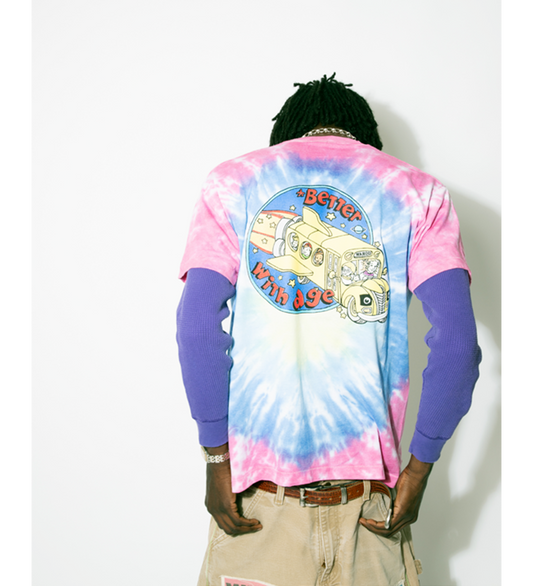 FRIZZLE TIE-DYE TEE LARGE