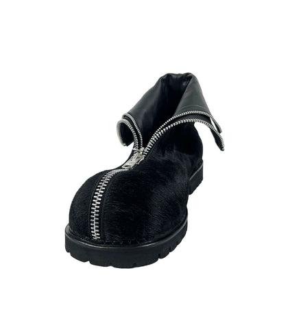 BIG FOOT 2 ZIP 2 LAYER BOOTS PONY HAIR BLACK