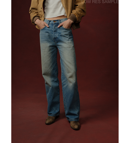 CHERRY LOS ANGELES X WRANGLER WIDE LEG 5 POCKET DENIM