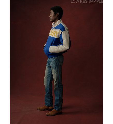 CHERRY LOS ANGELES X WRANGLER PIT CREW PUFFER RAYAL BLUE CREAM