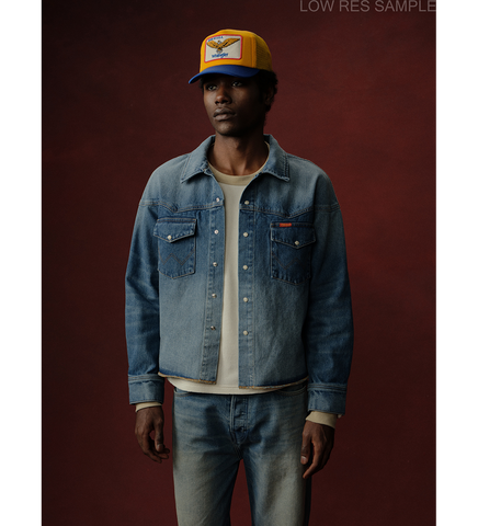 CHERRY LOS ANGELES X WRANGLER SHIRT JACKET DENIM