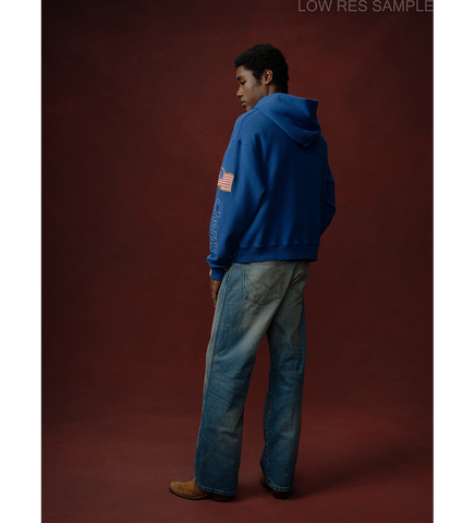 CHERRY LOS ANGELES X WRANGLER HOODIE ROYAL BLUE