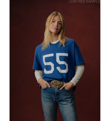 CHERRY LOS ANGELES X WRANGLER FOOTBALL JERSEY ROYAL BLUE