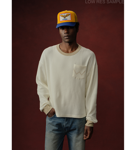 CHERRY LOS ANGELES X WRANGLER THERMAL L/S TEE BEIGE