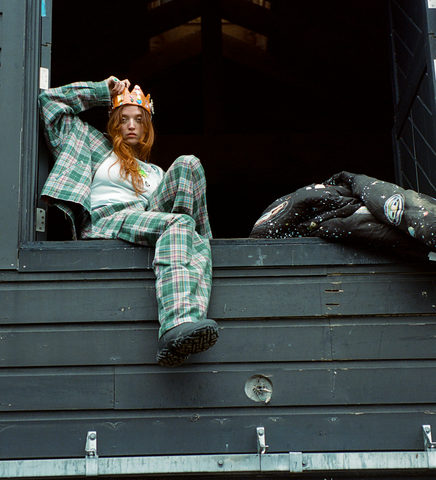 FLANNEL CARGO PANTS GREEN