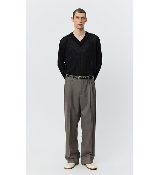 CLASSIC TROUSERS LIGHT TAUPE WOOL