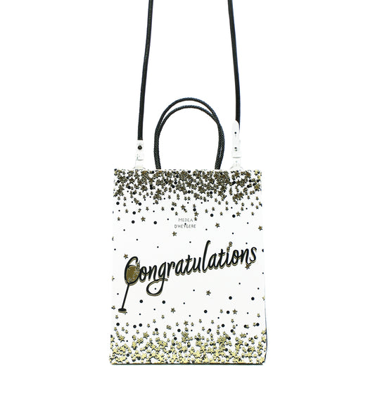 D'HEYGERE x MEDEA CONGRATULATIONS BAG WHITE MULTI