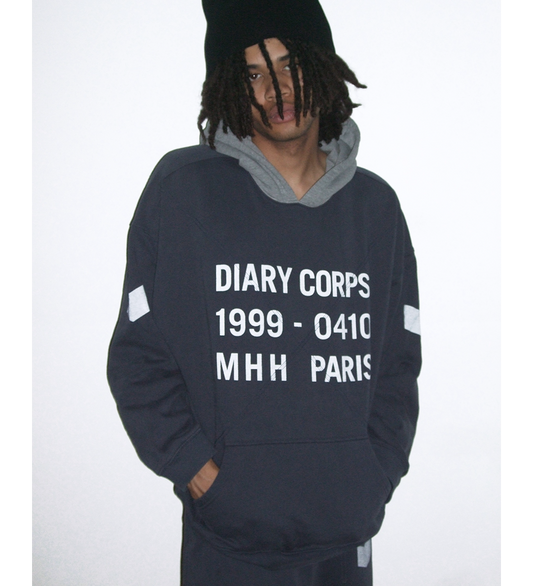 CORP LOGO PULLOVER HOODIE BLUE