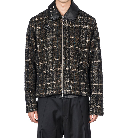 DETACHABLE COLLAR-BELT WOOL JACKET BLACK/BROWN/BEIGE/BLUE