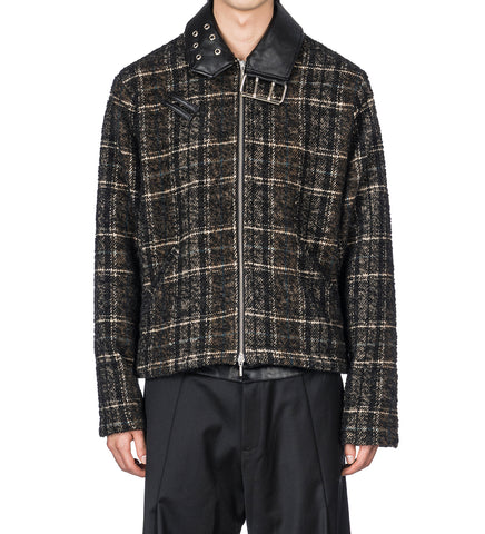 DETACHABLE COLLAR-BELT WOOL JACKET BLACK/BROWN/BEIGE/BLUE