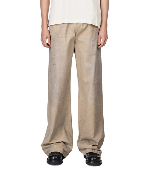 PLOTT PEACHED LIGHT COTTON TWILL MIDSUMMER LIGHT BEIGE