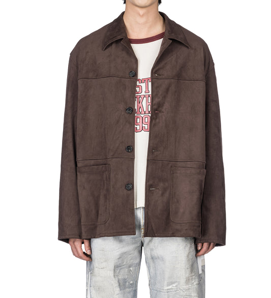 SOCHO FAUX SUEDE CHOCOLATE BROWN