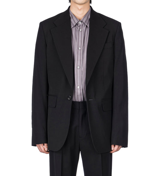 JUMAN SOFT FLUID VISCOSE SUITING BLACK
