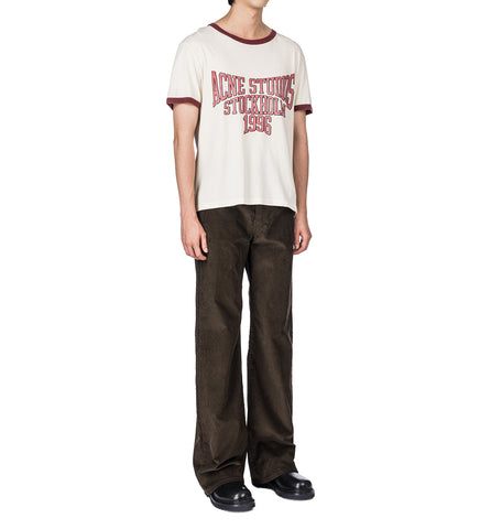 ERAM M COLLEGE OFF WHITE/BURGUNDY