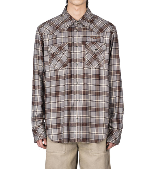 SURROW LS CHECK FLANNEL MULTI GREY