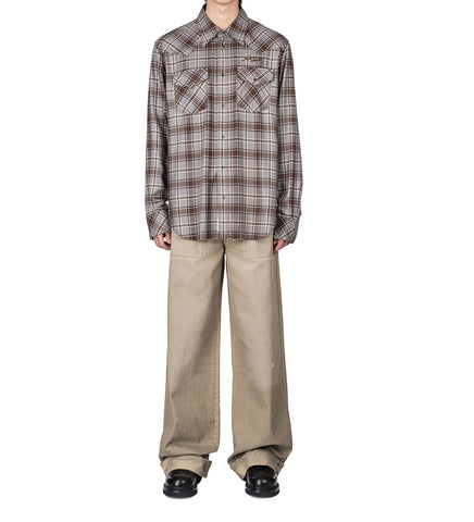 SURROW LS CHECK FLANNEL MULTI GREY