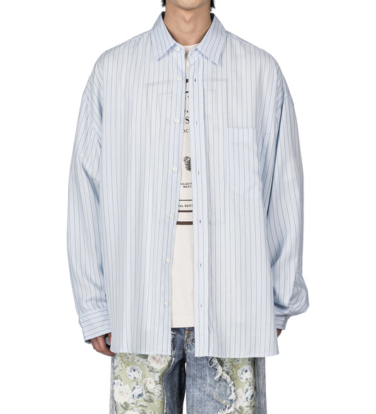 SOFFIA LS ROUND SHIRTING TENCEL BLUE