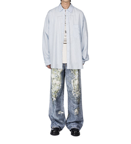 1981 U TLO DENIM ROSE PRINT MIDSUMMER BLUE/GREEN REGULAR