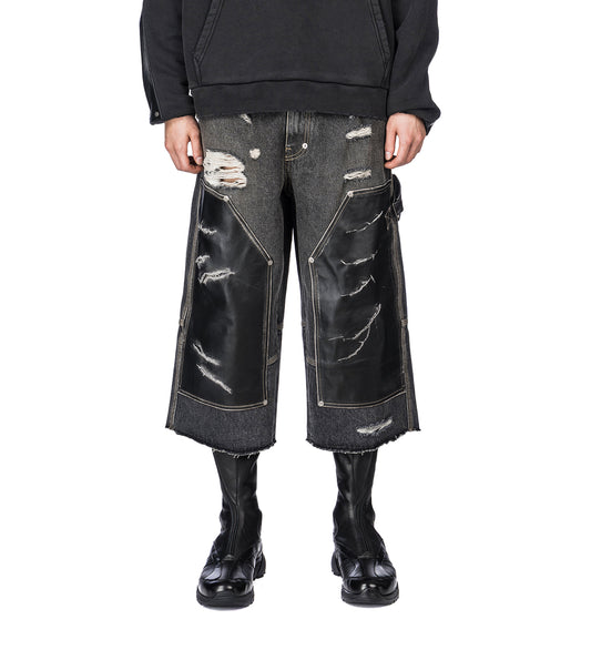 BIKER TESTER JEANS BLACK WASHED
