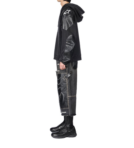 BIKER TESTER JEANS BLACK WASHED