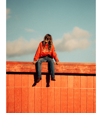 CHERRY LOS ANGELES X WRANGLER HOODIE RED