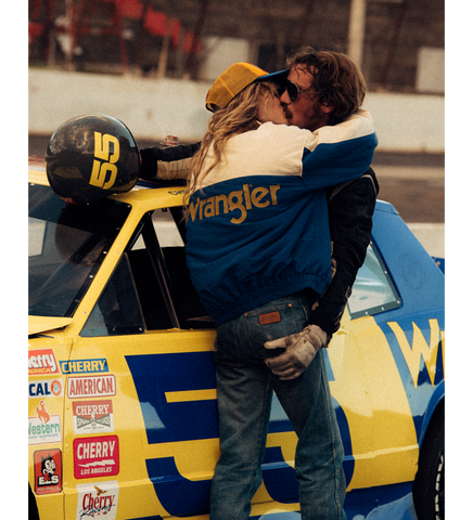 CHERRY LOS ANGELES X WRANGLER PIT CREW PUFFER RAYAL BLUE CREAM