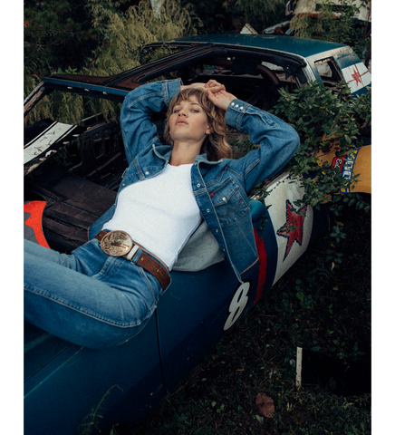 CHERRY LOS ANGELES X WRANGLER SHIRT JACKET DENIM