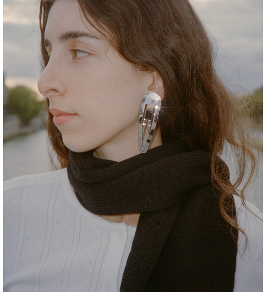 HAIR CLIP EARRINGS SILVER