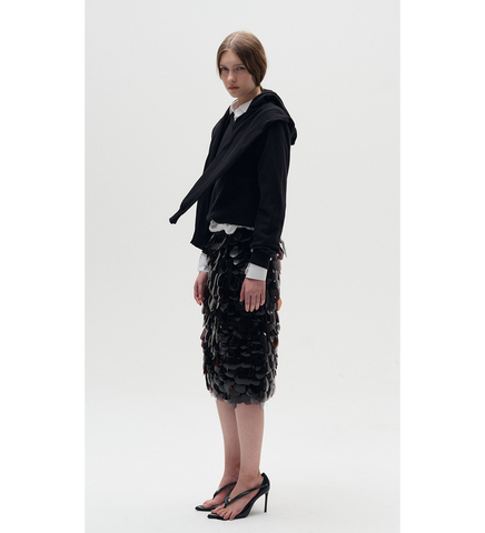 DOUBLE SLEEVE SWEATER BLACK