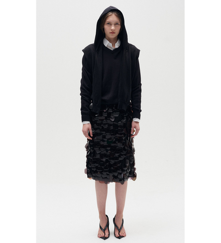 DOUBLE SLEEVE SWEATER BLACK