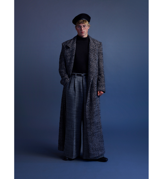 TWEED PANTS BLACK/WHITE