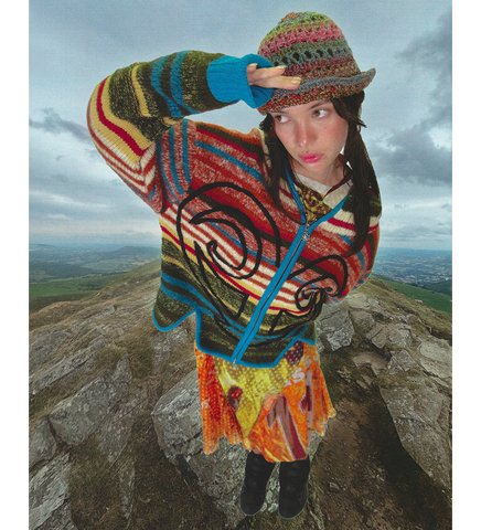 KNITTED HOODIE RAINBOW