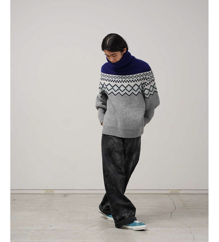 LAYERED NORDIC KNIT GREY