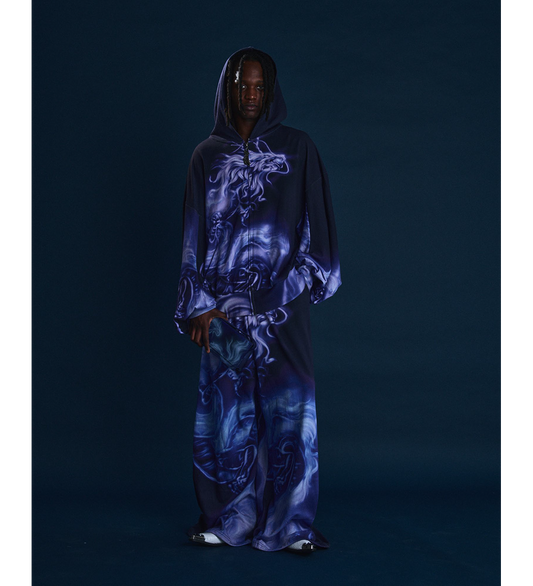PRINTED SWEATPANTS NAVY/BLUE