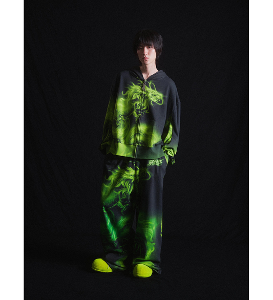 OVERSIZED HOODIE BLACK/LIME