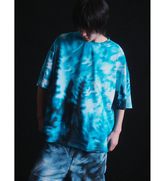 T-SHIRT ICE BLUE/NAVY
