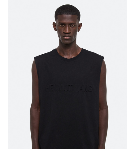 EMBOSSED TANK BLACK
