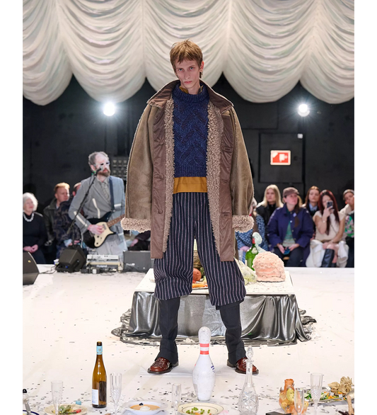 DART JACKET GREY SHEARLING