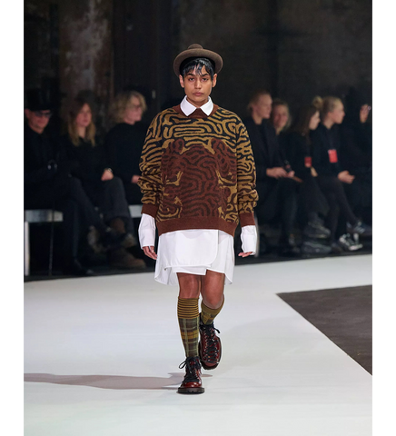 LABYRINTH SWEATER BROWN FROG