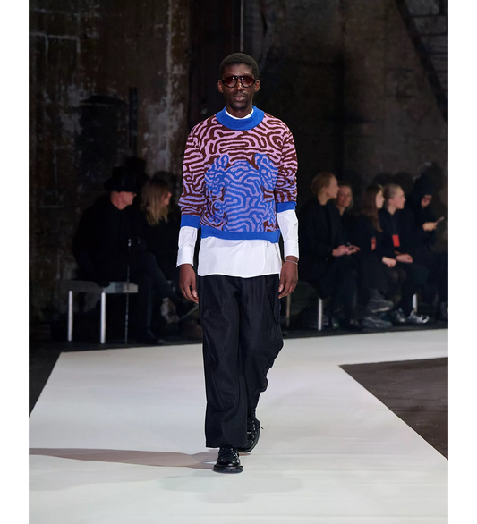 LABYRINTH SWEATER BLUE FROG