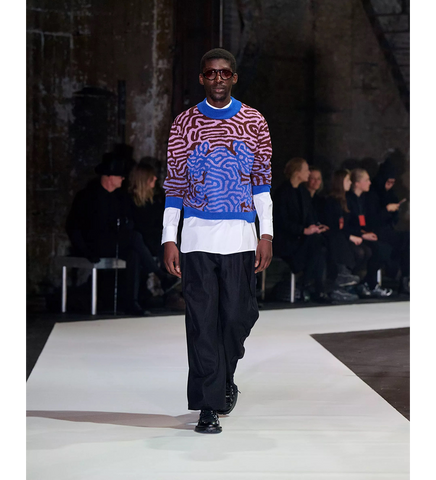 LABYRINTH SWEATER BLUE FROG