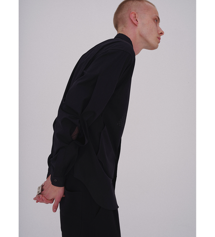 PRINTED BIB SHIRT BLACK