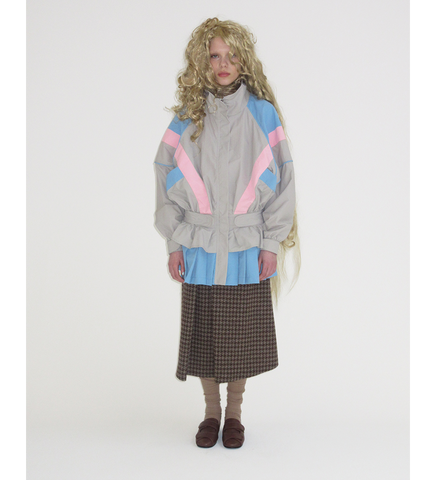 SHORT WINDBREAKER DRESS GREY