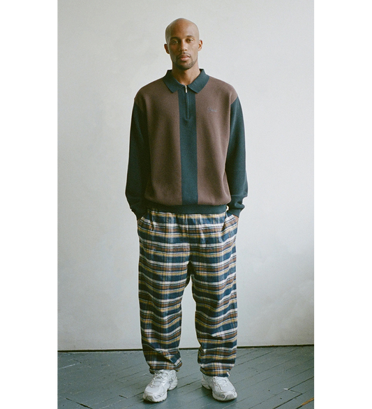 JAPANESE COTTON PANTS YELLOW/ESPRESSO