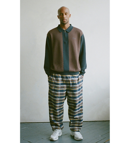 JAPANESE COTTON PANTS YELLOW/ESPRESSO