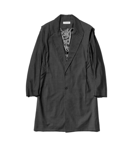 NAVIN K-DART LONG BLAZER CHARCOAL GREY