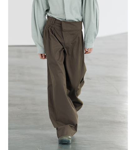 DIEZE WIDE TROUSERS KHAKI