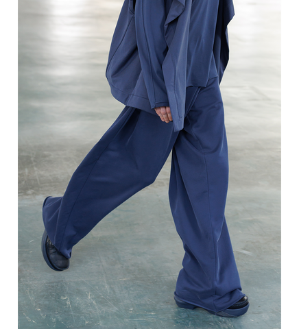 VELEKA WIDE TROUSERS MARINE BLUE